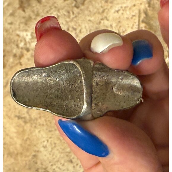 Vintage Silver Tone Western Shield Ring - Picture 5 of 5
